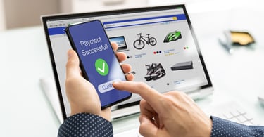 a person using an e-commerce site to make a purchase