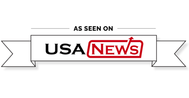 As seen on USA News badge on a white ribbon banner for media recognition and press features.