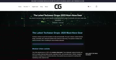 a website page with a picture of a website page with a picture of a green