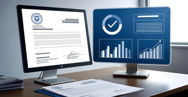 dos pantallas mostrando la renovación del registro de cámara de comercio