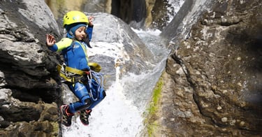 randonnée aquatique du couleau, canyoning enfants 6 ans, familles, serre-ponçon