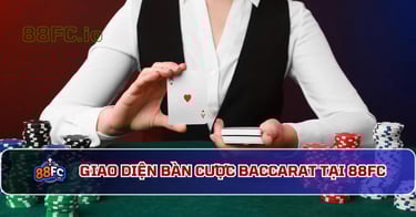 Giao diện bàn cược Baccarat online trực quan và chuyên nghiệp tại nhà cái 88fc.