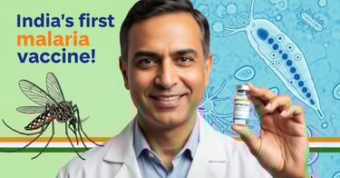 भारत की पहली मलेरिया वैक्सीन AdFalciVax जो बच्चों और गर्भवती महिलाओं को मलेरिया संक्रमण से सुरक्षा