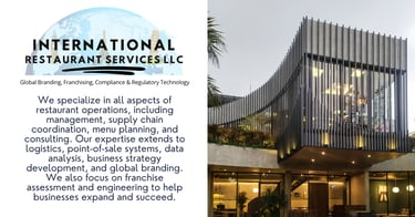 Professional service summary for International Restaurant Services LLC, highlighting expertise