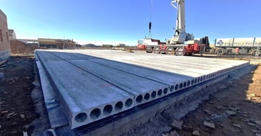 forjado sanitario con placas alveolares