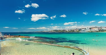 vista da praia de bondi beach sydney australia