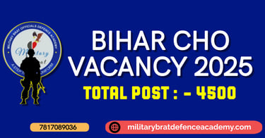 BIHAR CHO APPLICATION FORM 2025