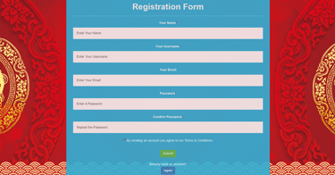 Inventory Management System - Registration Page