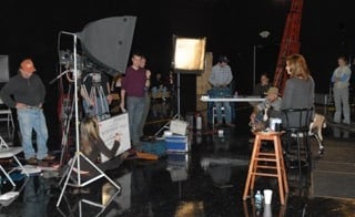 Chris Talbott directing in the studio