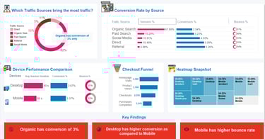 Looker Studio report with marketing campaign performance”