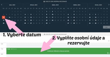Rezervace lekce - Cvičení pro těhotné Prostějov