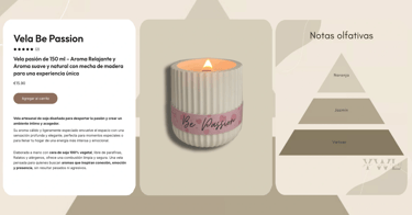 La Vela Be Passion forma parte de la colección Be Velis de Your Wax Light con Notas Olfativas.