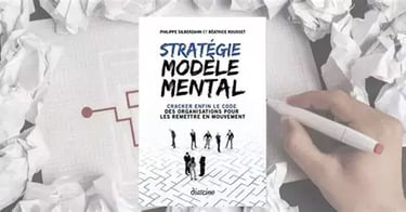 couverture ouvrage stratégie modèle mental avec dessins d'humains