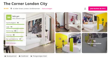 Lastminute.com Citytrip London inkl. Flug The Corner London City
