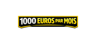 Bannière noir et jaune 1000 euros par mois avec pronostics tennis