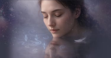Μια γυναίκα που δέχεται διαισθητικές πληροφορίες