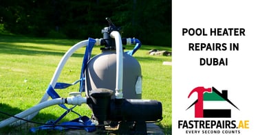 a pool heater with a hose attached to it