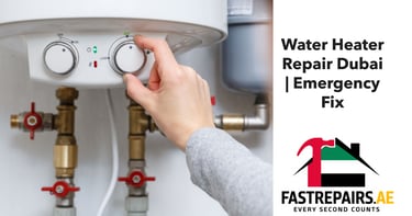 a person holding a water heater and a water heater