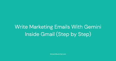 Tutorial on how to write marketing emails with Google Gemini AI inside Gmail step by step.