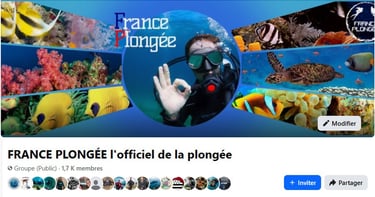 Groupe Facebook FRANCE PLONGÉE l;Officiel de la Plongée