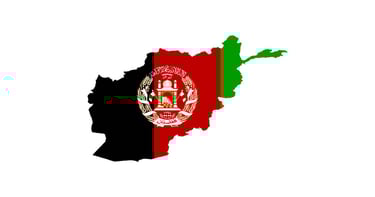 Afghanistan Flag Map.