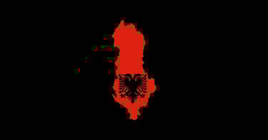 Albania Flag Map.