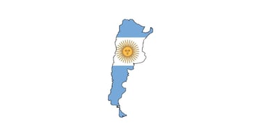 Argentina Flag Map.