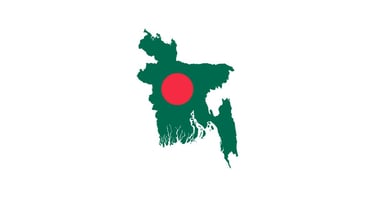 Bangladesh Flag Map.