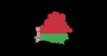 Belarus Flag Map.
