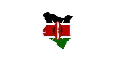 Kenya Flag Map.