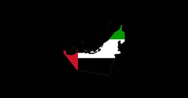 UAE Flag Map.