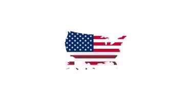 USA Flag Map.