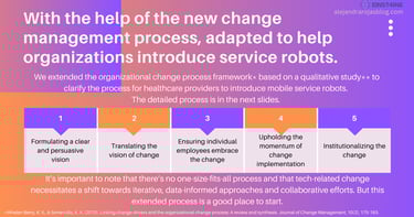 IMPLEMENTING MOBILE SERVICE ROBOTS IN HEALTHCARE. Change management process.