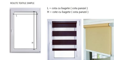 Masuratoare rolete textile simple, asiguram masuratoare si montaj