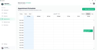 Hijama Practice Management Software