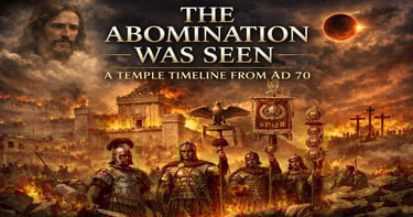 Roman standards placed in the Temple precincts during the destruction of Jerusalem in AD 70 described by Josephus