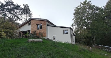 Insertion paysagère de l'extension d'une maison d'habitation