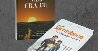 Livros de Alan Ochotorena: Não Era Eu e Manual Antipânico.