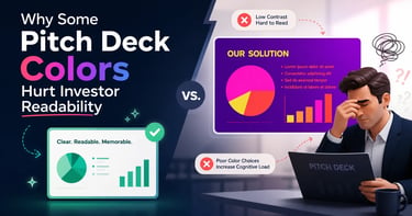 Why Some Pitch Deck Colors Hurt Investor Readability