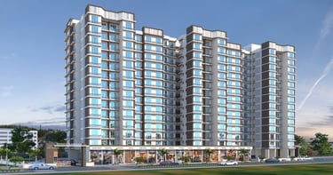 Daytime elevation of residential project in Panvel near Hiranandani Fortune City