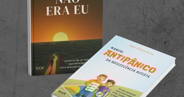 Livros de Alan Ochotorena: Não Era Eu e Manual Antipânico.