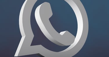 Ícone 3D do WhatsApp para contato.