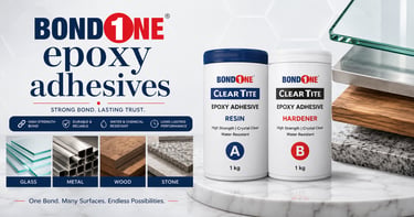 Bondone epoxy adhesives for bonding glass, metal, wood, mdf, ceramic and stone