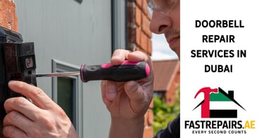 a man is fixing a door handle on a door