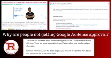Why are people not getting Google AdSense approval?