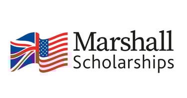 Marshall Scholarships logo featuring American flag