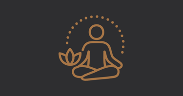 “Icône d’une personne en méditation entourée d’une aura, symbolisant les résultats ressentis et l’ha