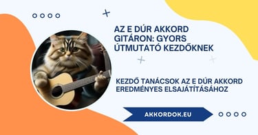 Az E dúr akkord gitáron