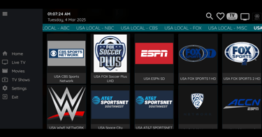 catchontv app live tv section