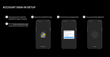 How to use catchon tv on mobile